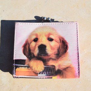 Cute Pink Puppy Wallet with Ball Clasp